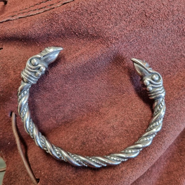 Torc Bracelet: Huginn and Muninn Stainless Steel