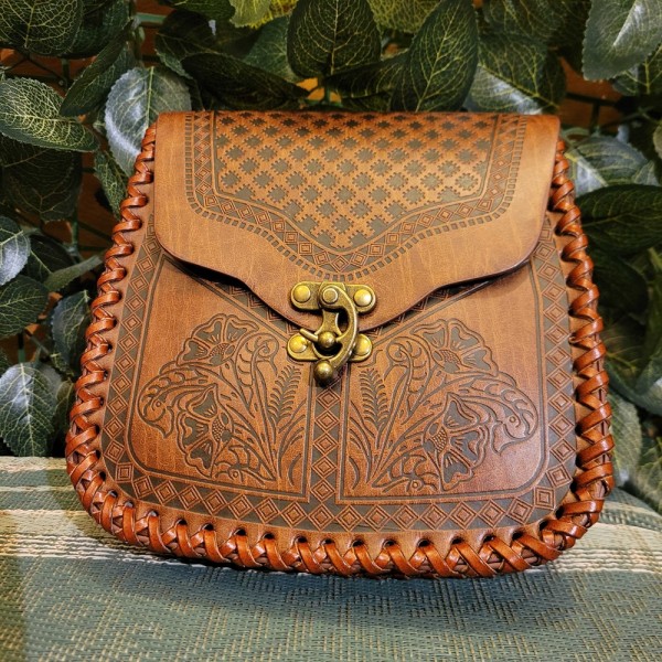 Pleather Belt Pouch - Floral