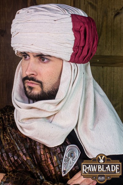 Vaishir Turban - White/Red