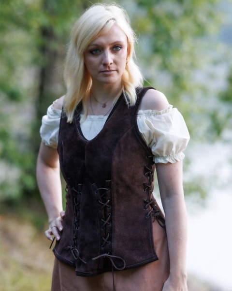 Sarina leather bodice