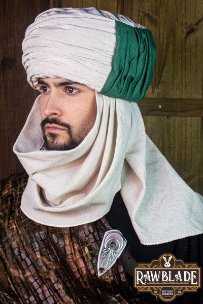 Vaishir Turban - White/Green