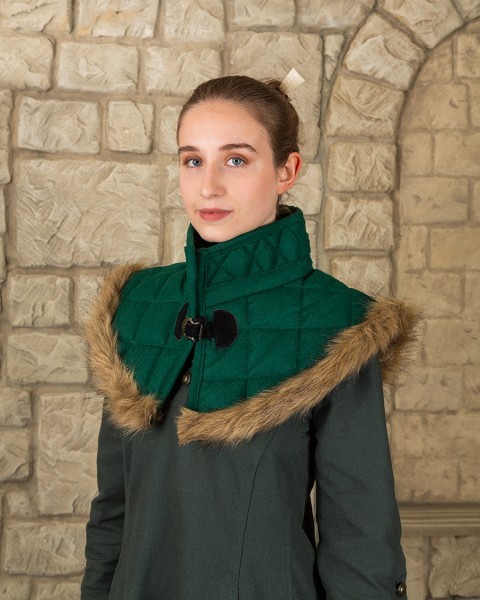 Nimue Fur Mantle Green