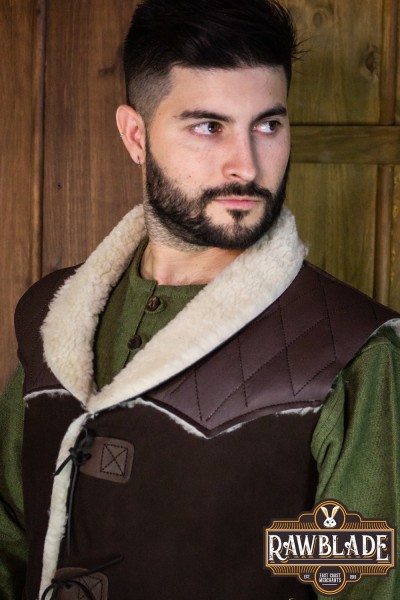 Dimitru Winter Coat Brown Suede